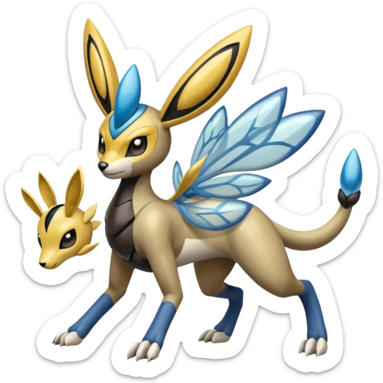 Meloetta-Lucario-Beedrill-Manectric-Palkia-Cresselia-fusion sticker