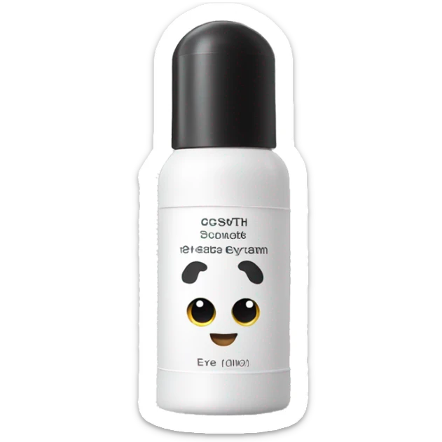 eye cream bottle with label sticker