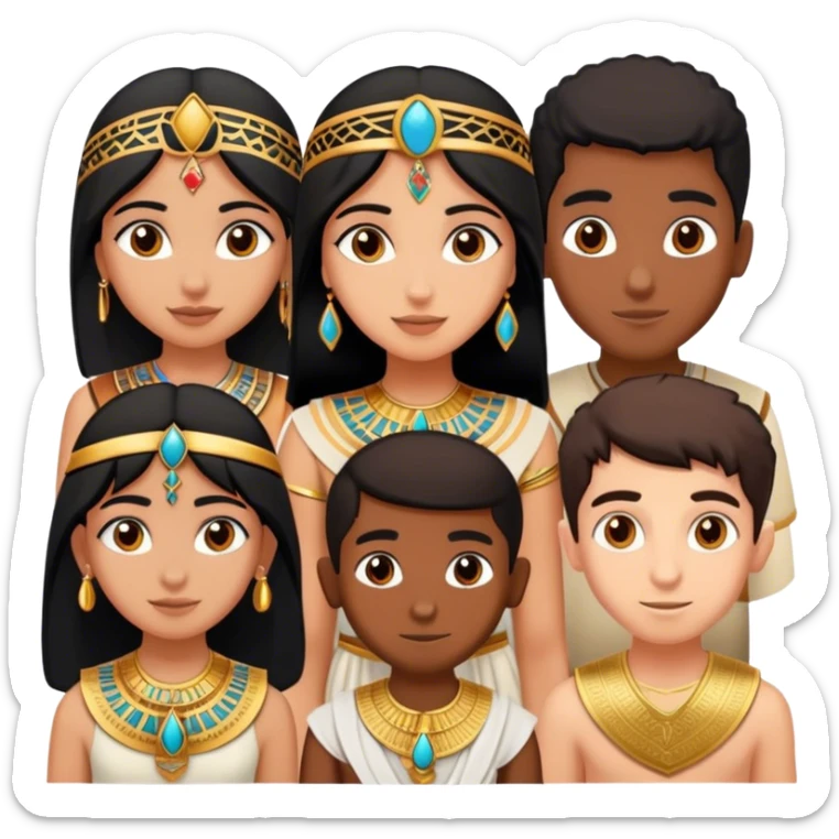 5 bestfriends, 1 indian girl, 1 Egyptian boy, persian girl 1 moroccan boy 1 black boy sticker