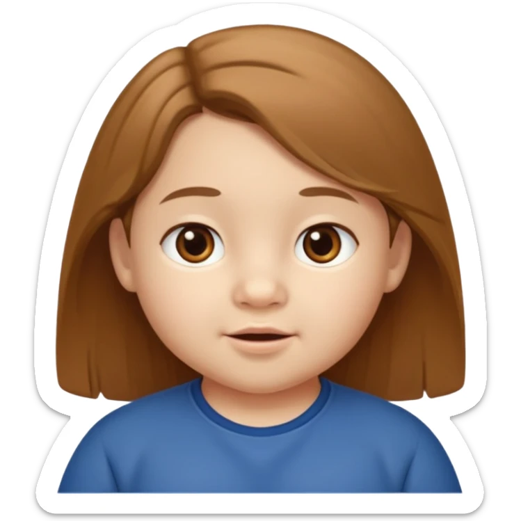 QUIERO QUE ME HAGAS A UN NIÑO DE 6 AÑOS, TIENE LA MELENITA UN POCO LARGA, LA CARITA ESTRECHA Y MOFLETES MUY BONITOS, OJOS MARRONES Y IEL CLARA, EL PELO UN PCOO MAS CLARO, LA BOCA UN POCO MAS GRANDE Y LA NARIZ UN PELIN MAS ANCHA DE ABAJO ES IN CHICOLA CARA ESTRECHA sticker