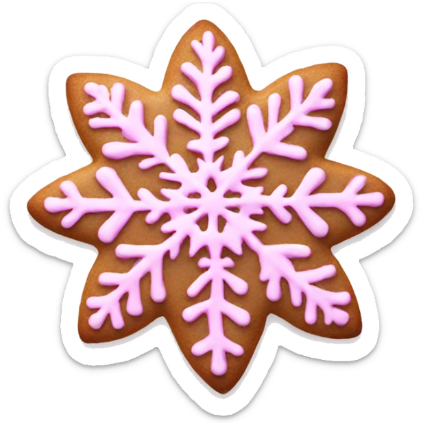pink snowflake cookie  sticker