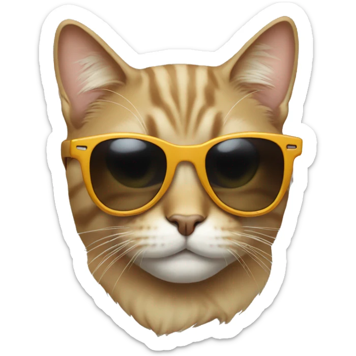 Cat with sunglasses sticker