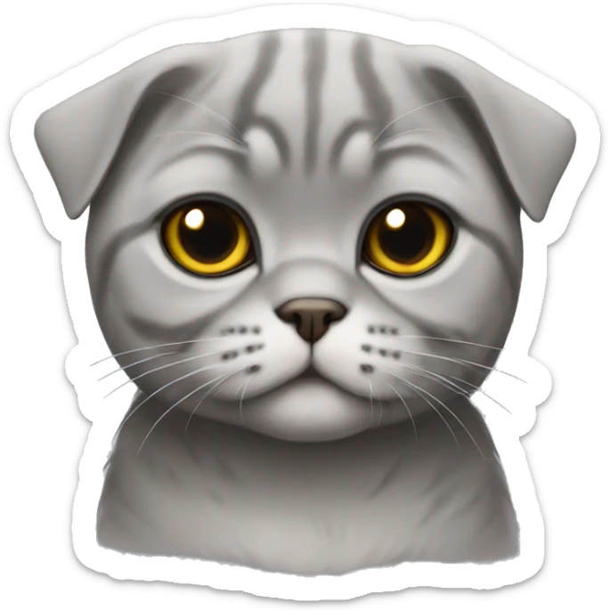 Gray Scottish fold sticker
