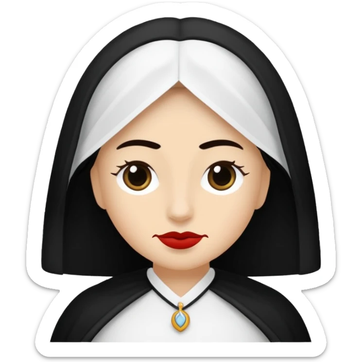 vull un perosnatge estil bimoji que sigui com una nimfa bella i fantasmal amb túniques blanques. Té la pell blanca com el guix, cabell platejat, un nas llarg, ulls negres grans i llavis carmesí. sticker