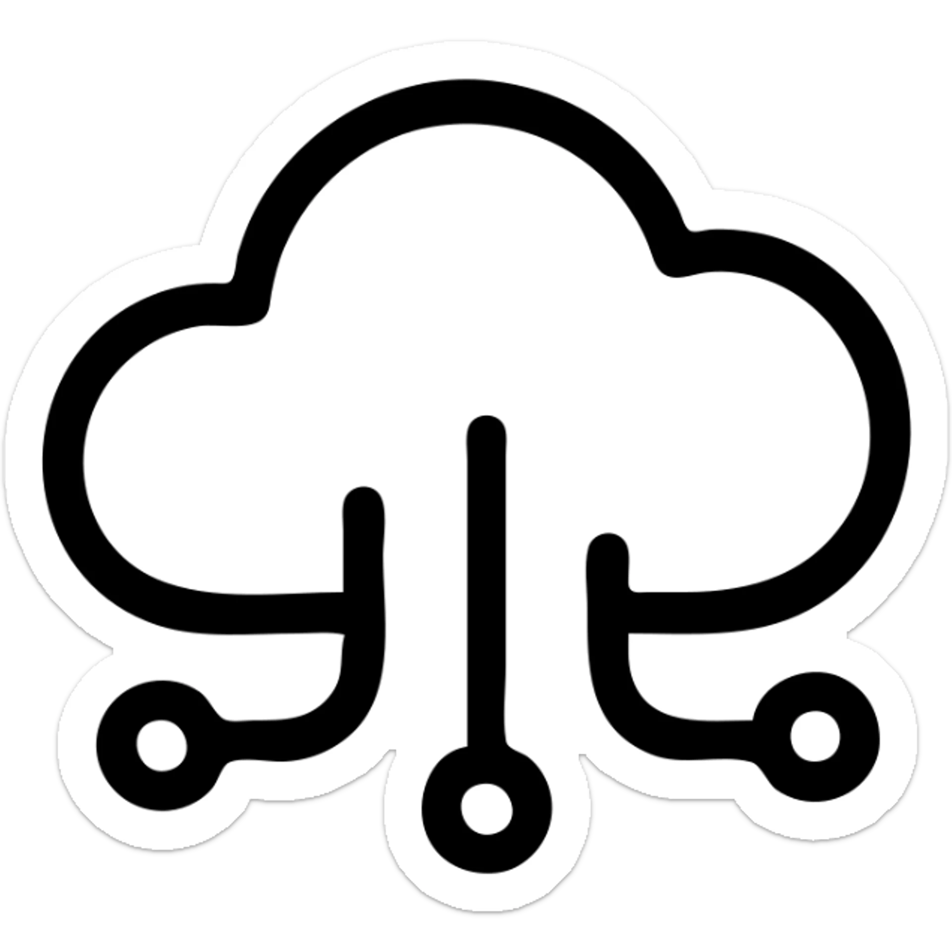 облако с 4 выступами sticker