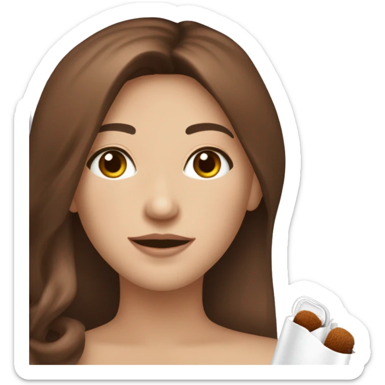 una ragazza con gli occhi marroni e i capelli marroni che fuma l’iqos  sticker