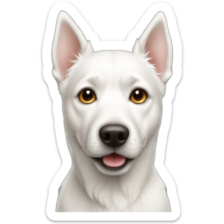White Dog sticker