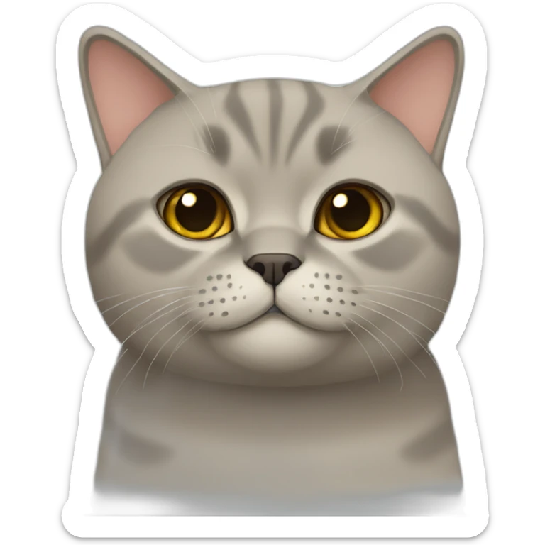 tan british shorthair cat sticker