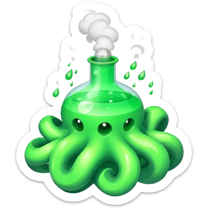 poisonous gas, isometric sticker
