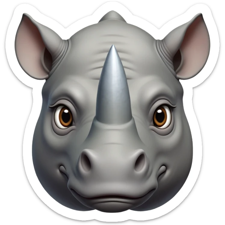 cinematic-noble-rhinoceros-portrait-emoji,-poised-and-regal,-with-a-massive,-powerful-build-and-a-thick,-deep-set-soulful-piercing-eyes,-simplified-yet-sharp-and-sophisticated-features,-highly-detailed, large eyes sticker