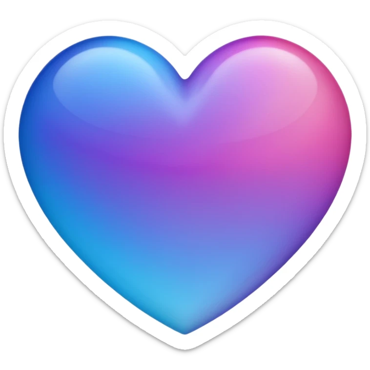 Ombré pink blue purple heart 2016 vibes sticker