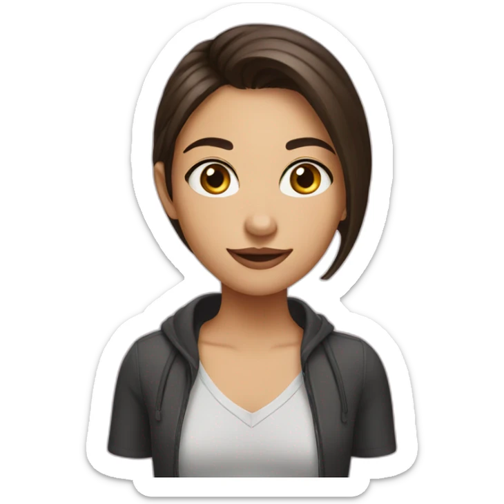 ADD Brunette girl sticker