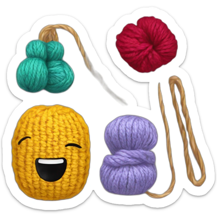 Crochet pull sticker