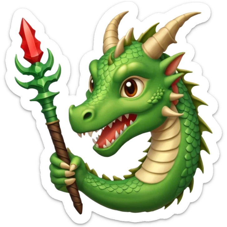 ein Drache mit einem Zauberstab in der Hand  und einem Zilinder auf dem kopf sticker