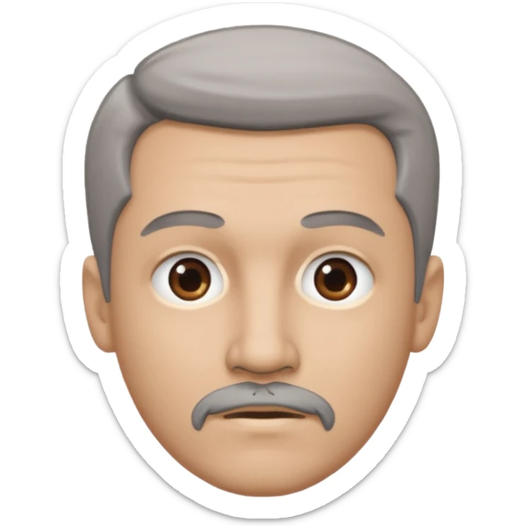 MALE, GREY/BROWN HAIR, GREY GOATY, ROUND FACE sticker