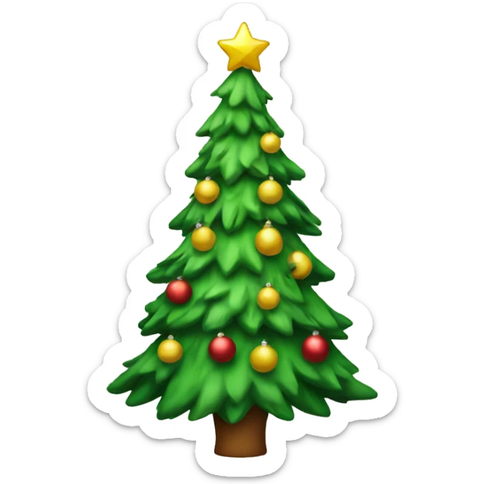 Christmas tree sticker
