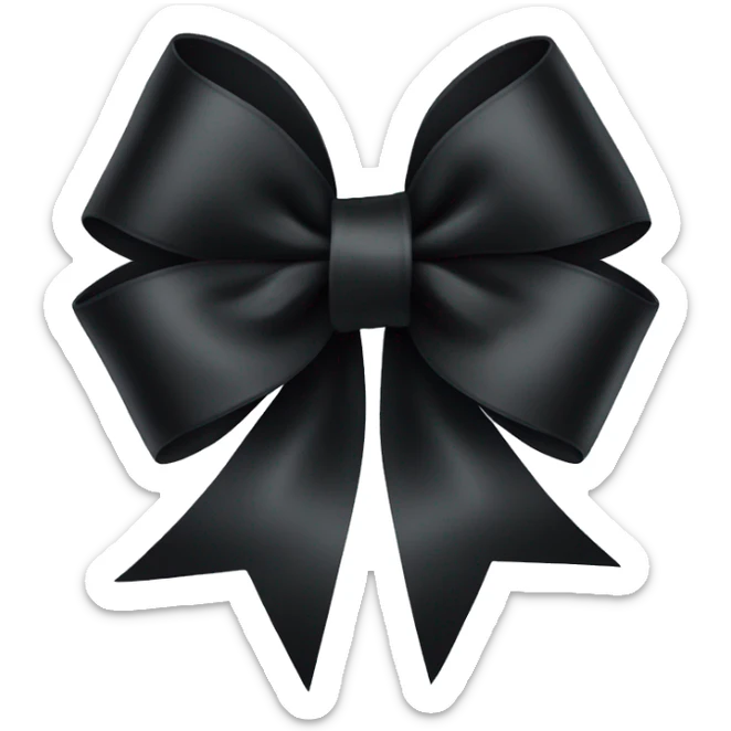 black cute ribbon, bow-knot sticker