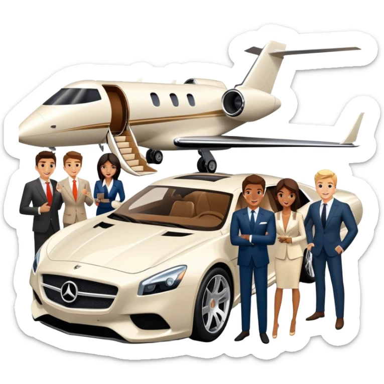 Grant Cardone, Tai Lopez, Josh King Madrid, Alex Hormozi, Iman Gadzhi, Daniel G, Branden Condy, Patrick Bet-David, Dan Henry, Luke Belmar, Shelby Sapp, Leila Hormozi, Tefi Valenzuela, business, influencers, friends, rich millionaire success lifestyle, private jet , supercars, success, sales sticker