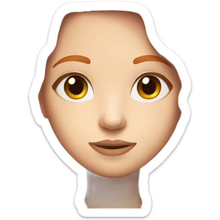 Ginger long hair girl with red eyes and black outfit sticker