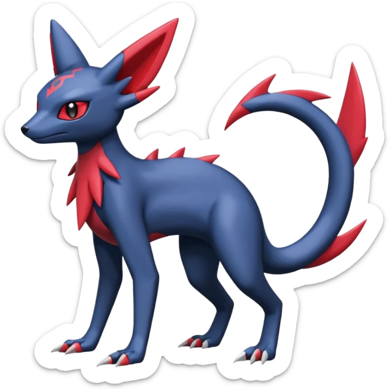 Sneasel-Weavile-Salandit-Zangoose-Genesect-Umbreon-fusion-hybrid, full body sticker