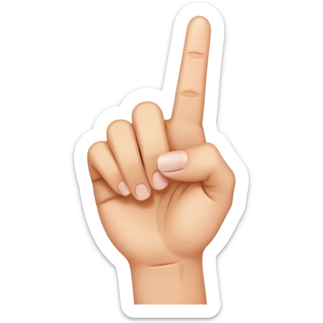 middle finger  sticker