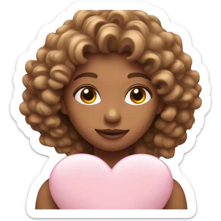 light pink heart  sticker