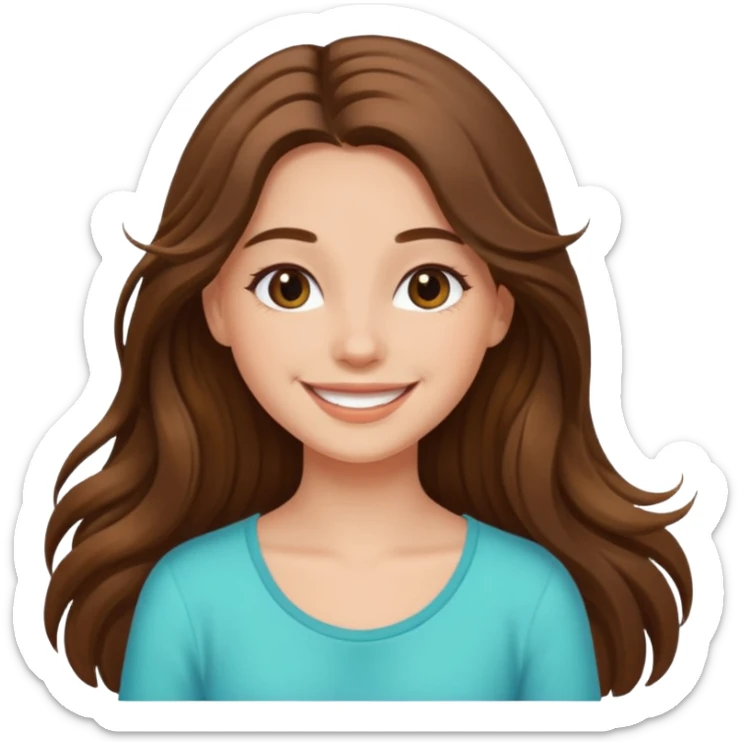 summer vibes girl brun hair long hair sticker