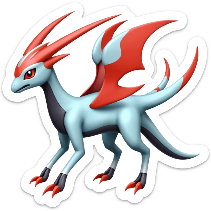 Latias-Darkrai-Deoxys-Giratina-Palkia-Meloetta-fusion-animal-Pokémon-hybrid-creature  sticker