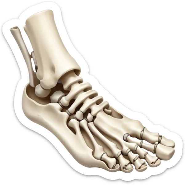 skeletal foot, bones of human foot, anatomical foot bones sticker