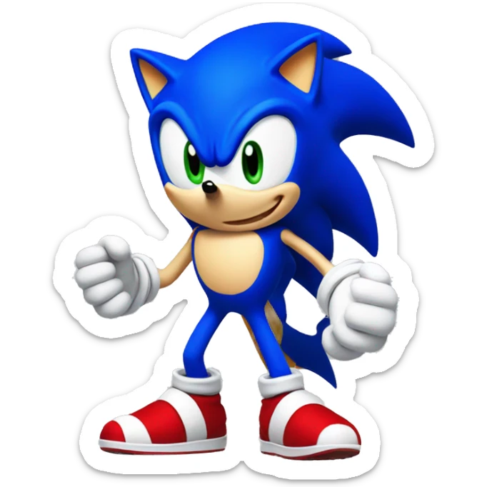 Sonic feliz sticker