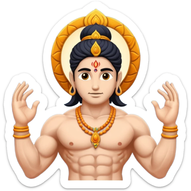 hindu god begins of maing miraclous karma making of humans sticker