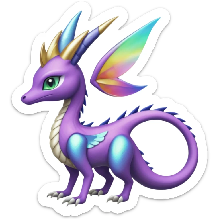 Badass edgy cool realistic Meloetta-Sergal-Cresselia-Palkia-Spyro-Fakémon-creature-hybrid sticker