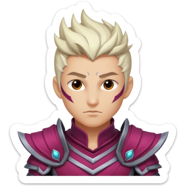 Varus from league of legends with clear custom and cute face sticker