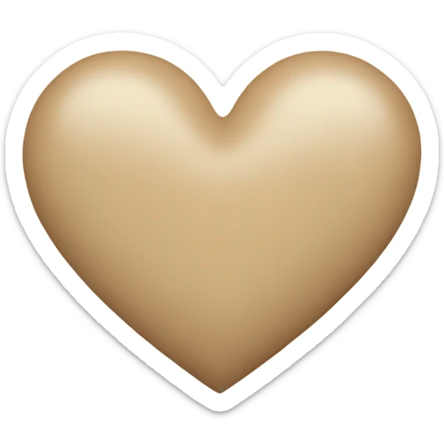 Beige heart  sticker