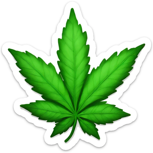 weed leaf  sticker