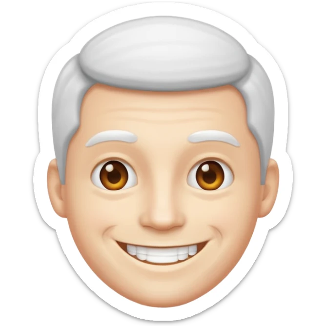 un hombre color piel blanco sticker