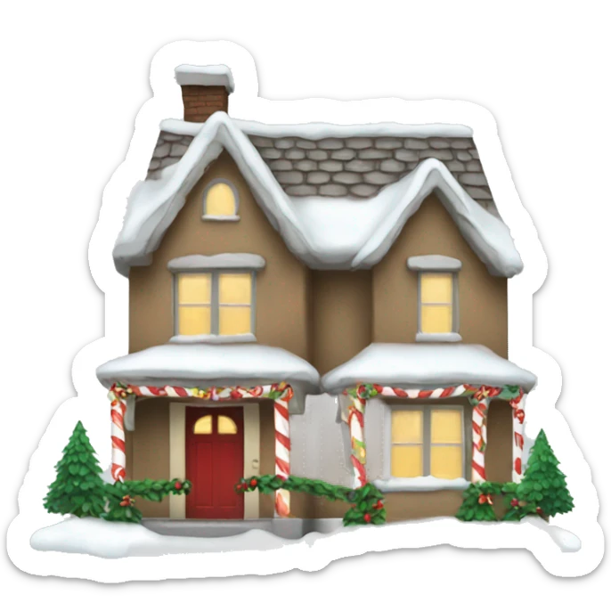 Christmas house sticker