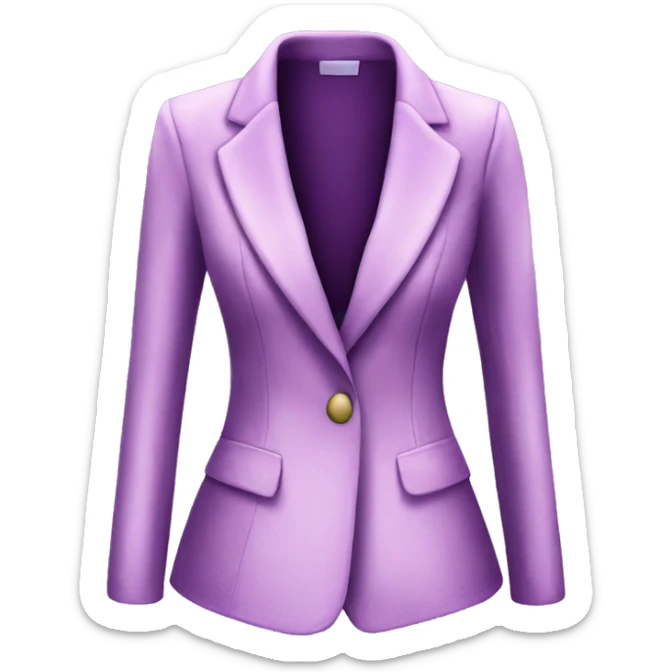 Realistic isolated pair of light purple lavender velvet feminine fashion blazer.  sticker