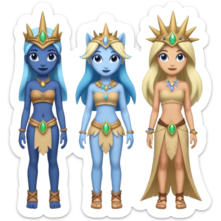 Plagg-Tiki-Spike-Trixie-Celestia-Luna-hybrid-fusion (full body) sticker