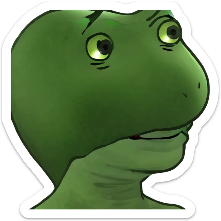 Curly blondish brown hair light skin green eyes girl  sticker