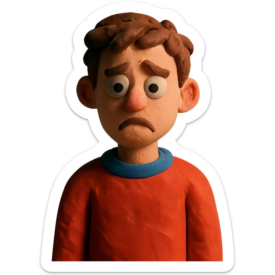 disappointed young man sticker