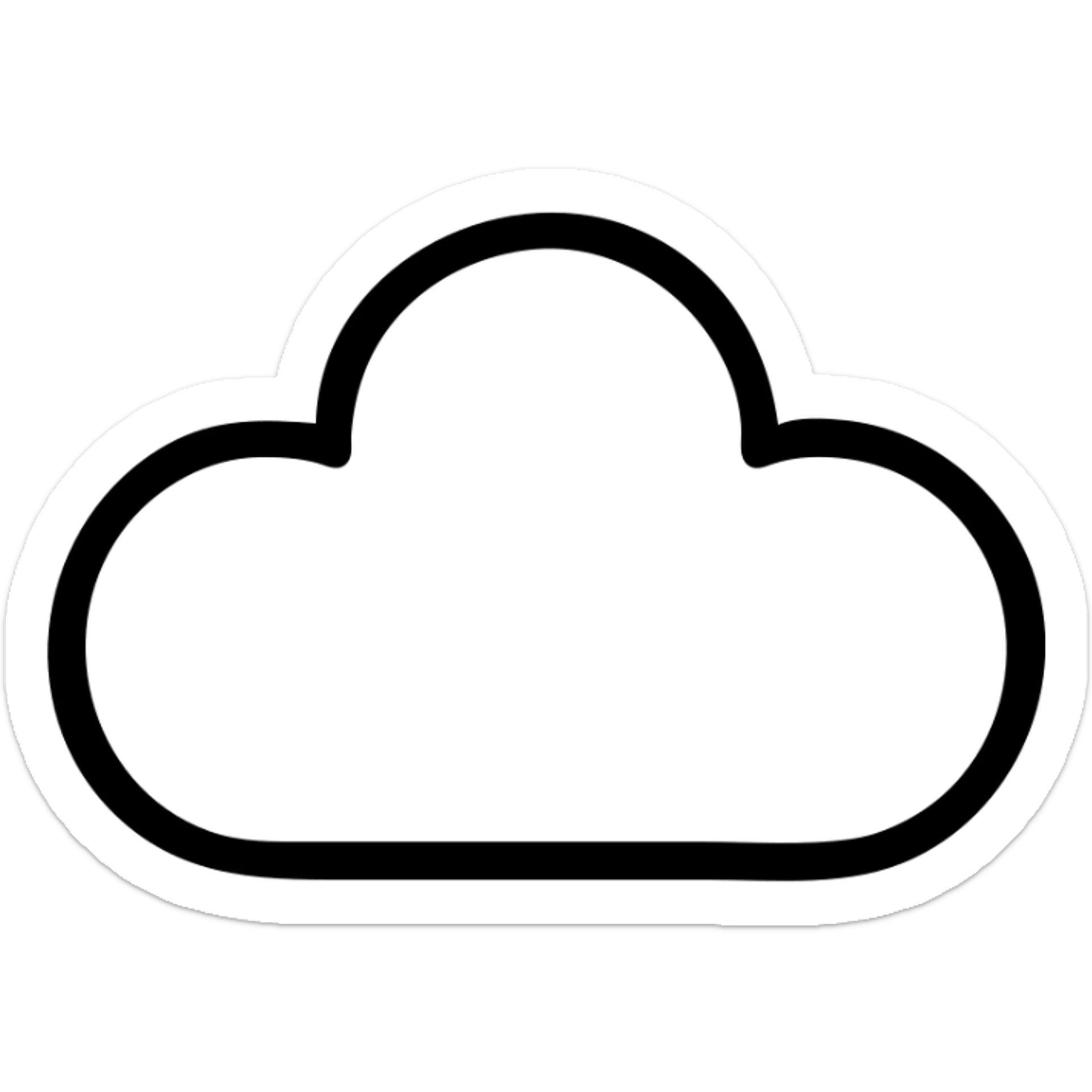 облако 3 выступами sticker