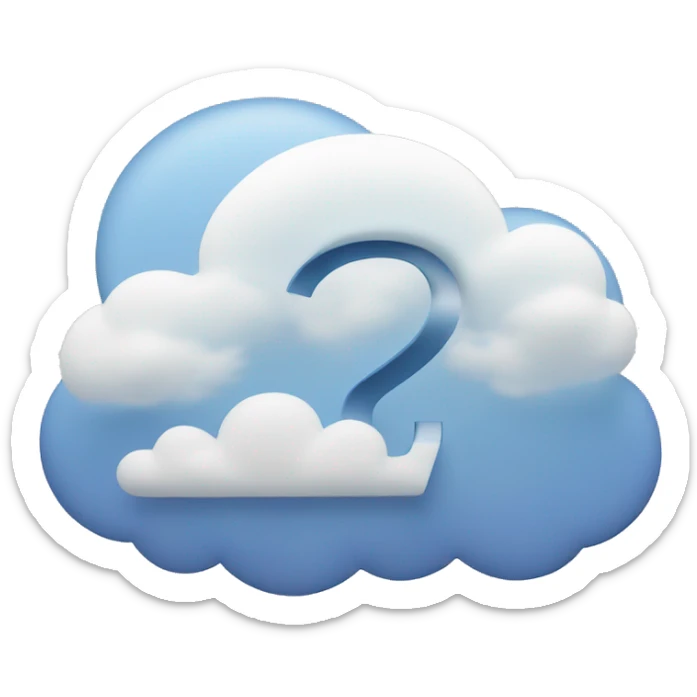 The letter "Y" is created by the shape of a cloud in the top-left corner of the image. sticker