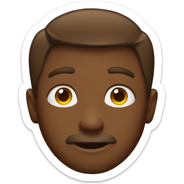 solid brown emoji  sticker