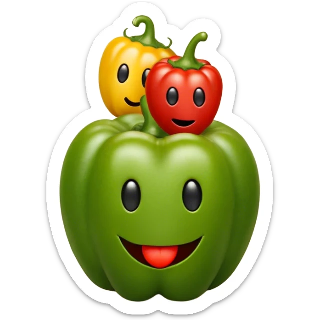 Maak vijf kleine emoticons die pittigheid tonen, van mild tot extreem heet, met chili’s en gezichten. sticker