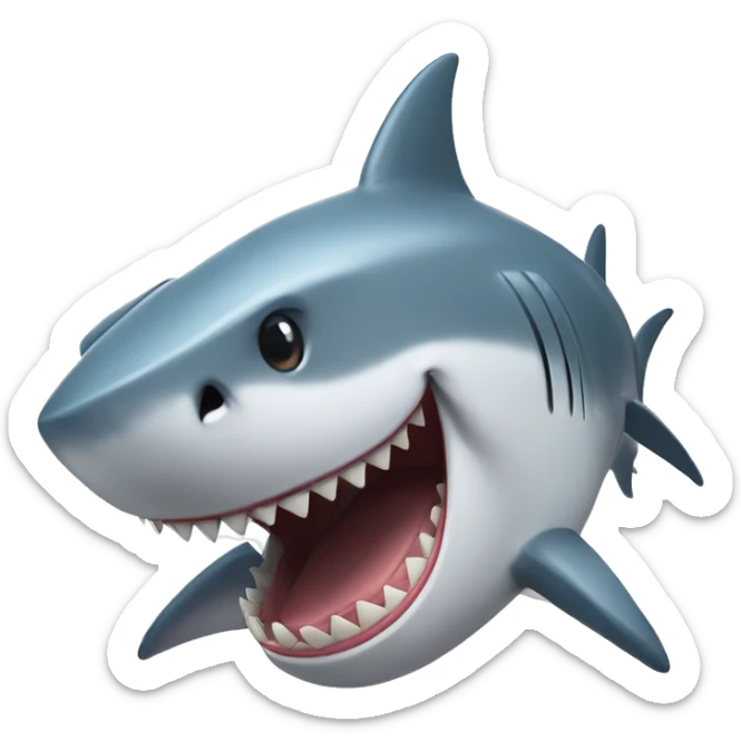 shark laugh sticker