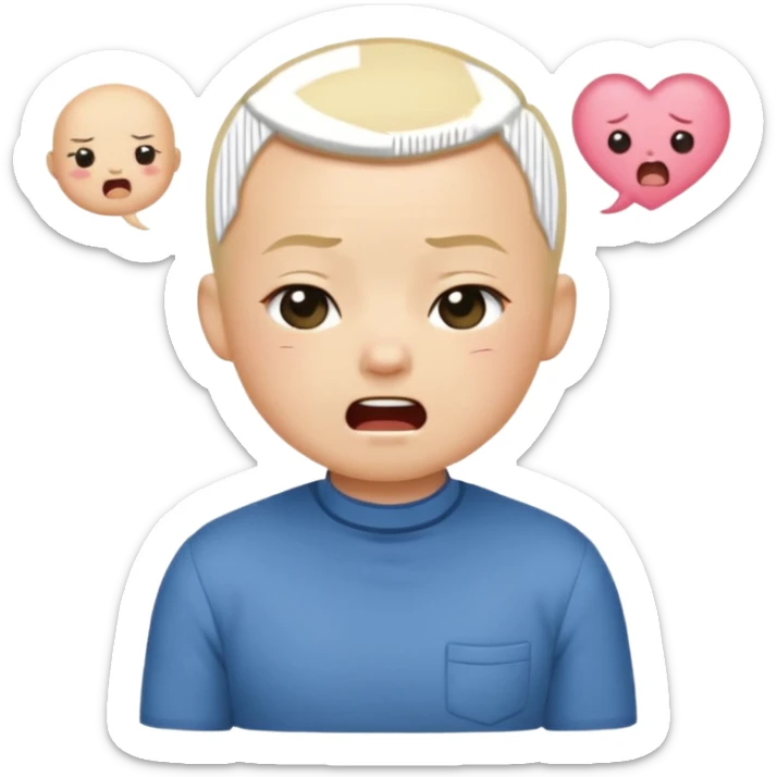 FOURTH NATTAWAT in a blonde bald hair
Convert the image into a set of chibi stickers (4x4 grid) outfit similar to this one including expressions of laughing being
angry,
crying, sulking, thinking, being sleepy, blowing kiss,winking, being suprised
 sticker