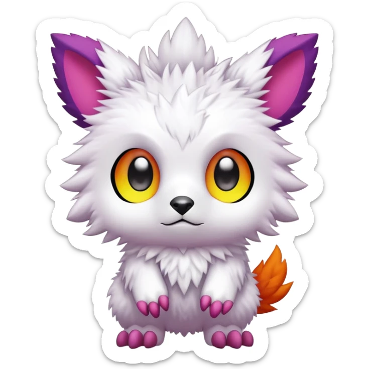 Colorful cute kawaii cool Digimon-Fakemon-animal full body sticker
