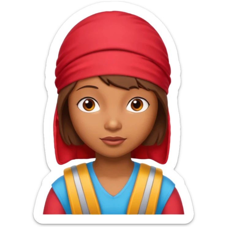 i want an emoji that shows dora the explorer with a red durag on, and next to her there are word that spell SYBAU sticker