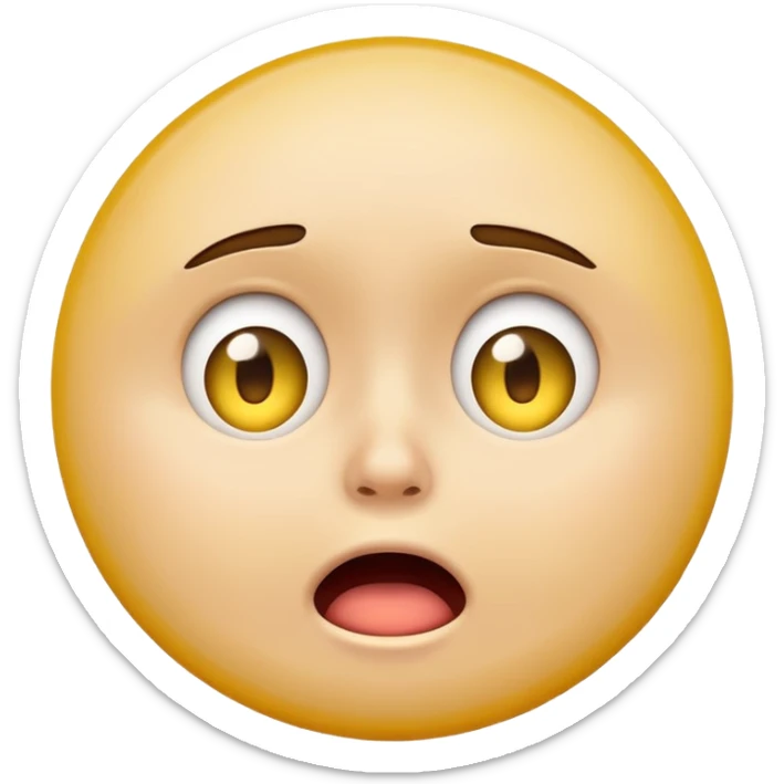 Can you make a shocked face that kinda looks disgusted  make it one of the yellow ones that are circular sticker